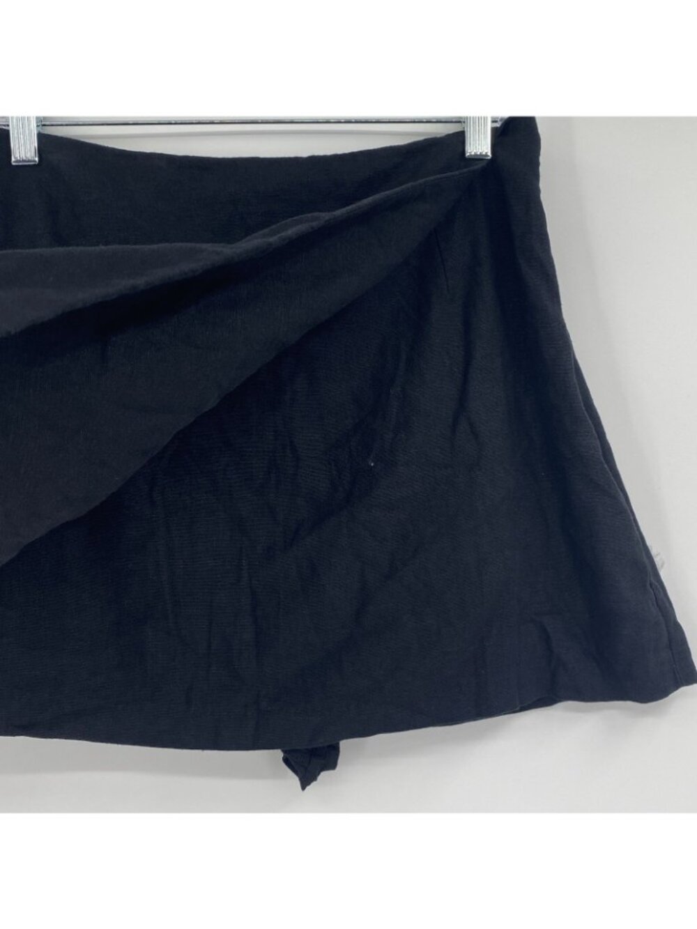 Abercrombie & Fitch Black Scarlett Mini Skort Ultra High Rise Linen Blend Size M - Picture 7 of 10